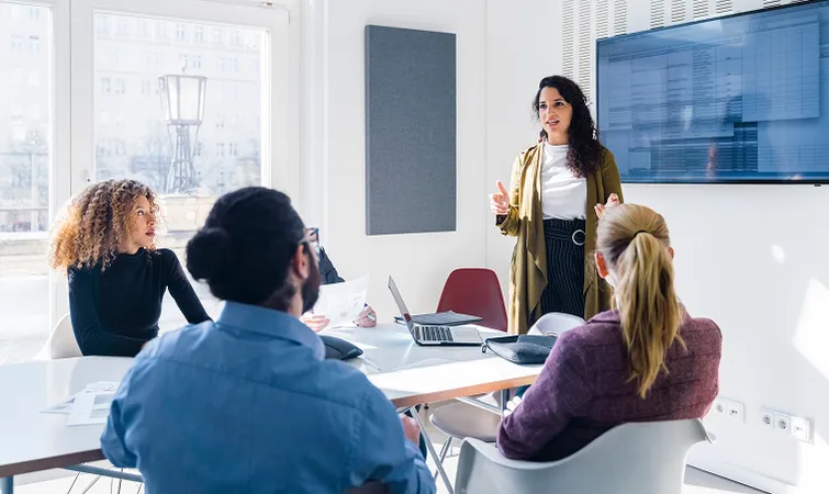 consultant holding a meeting